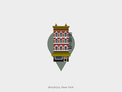 Pin Series: New York brooklyn monument new york pin united states usa vector