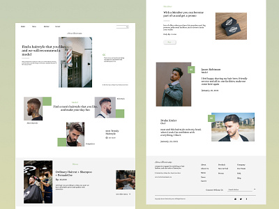 UI Design Barber Shop design junior designer minimal typography ui ux web website website concept website design