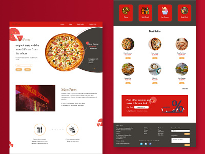 UI Design Web Pizza art design designer junior designer minimal typography ui web web design website website concept website design