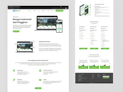 Village Main Landing Page Website design green idea indonesia inspiration landing page minimal typography ui ui ux designer ux village website