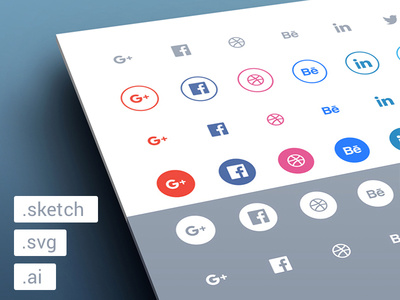Freebies - Social flat icons set