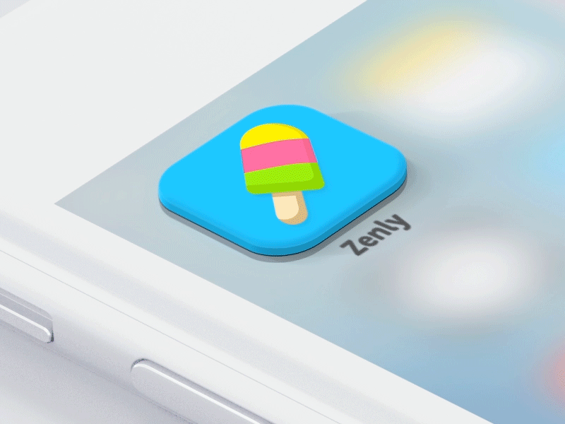 Zenly locate your friends in realtime - Popsicle iOS icon android app gps ice cream icon ios locator logo map popsicle tracker zenly
