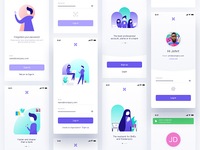 Coming soon - Qonto Login V2 account app bank banking branding design illustration input ios layout login mobile password qonto register sign in sign up textfield ui