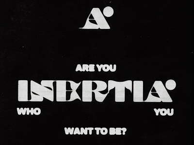 INERTIA brand branding distressed graphic graphic design grunge inertia logo logotype minimal type typeface