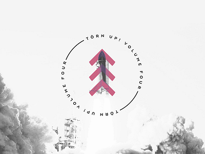 Törn Up! Badge arrows badge circle gig music preview rocket round toern törn up white