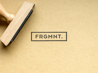 FRGMNT. Stamps frgmnt logo logotype minimal paper rectangle simple stamp type typography