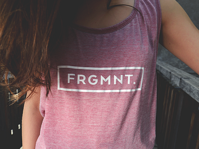 FRGMNT. Shirts clothing logo logotype minimal print rectangle red shirt simple tank type typography