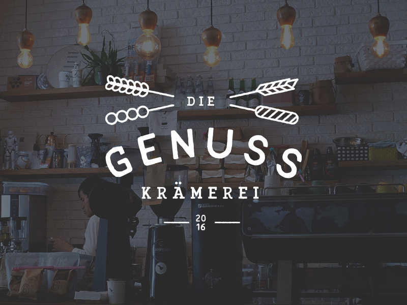 Die Genusskrämerei Logo Drafts by Thomas Sturm on Dribbble