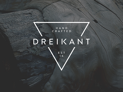 Dreikant Logo branding craft handcrafted logo minimal shape simple symbol three triangle wood