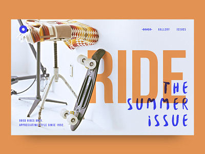 Ride Cover cover editorial fresh header layout minimal penny pennyboard skate skateboard typography web