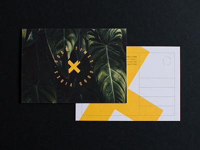 Postcards businesscard card greeting minimal paper plants postcard print typography
