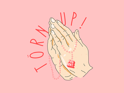 TÖRN UP! branding event frgmnt hands illustration music pray praying