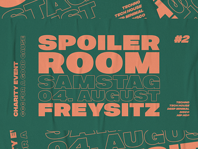 Spoilerroom #2 brand branding editorial event gig graphic design layout music poster typography