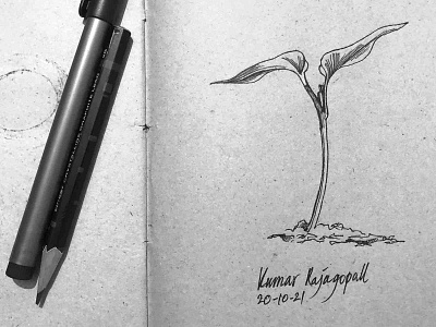 Inktober2021 - Sprout 2021 artwork design drawing illustration inktober inktober2021 kumarr kumarrajagopall pen and ink sketch sprout