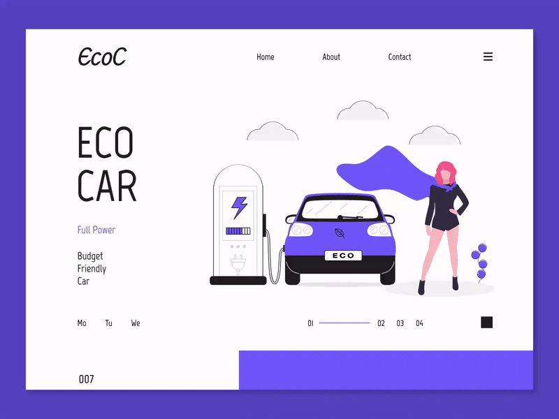 EcoC design ecoc electric graphic design heropage landingpage talismanicstudio ui uiux visualdesign webdesign