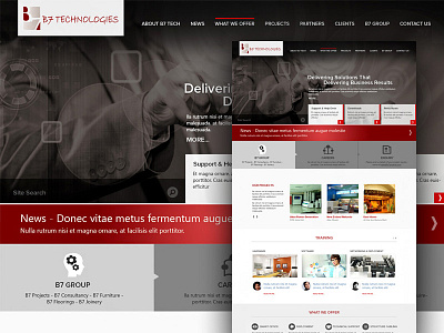 B7technologies - Landing Page chart dashboard homepage landingpage