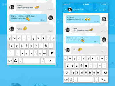 Mobile App Chat Message Screen