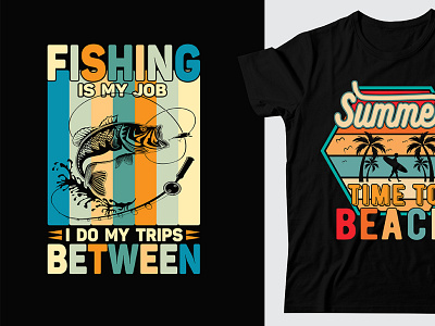 Fishing Retro T shirt Design