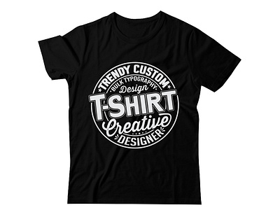 Trendy Custom Bulk Typography t shirt creative Design