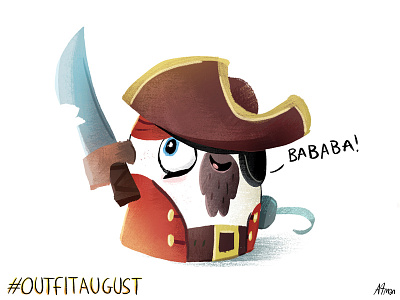 'Pirate' Marshmallow #outfitaugust adorable animation animation character character character artist character design concept art costume cute fun funny outfit pirate pirates question vis dev