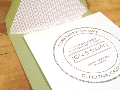 Save the Date | Meadowood clean letterpress modern save the date wedding