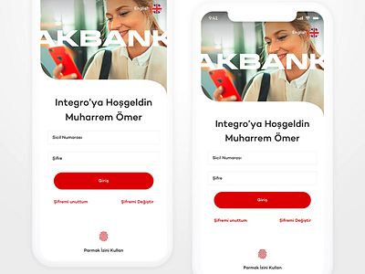 Akbank Integro Mobile Banking App animation app banking banking app card clean credit card dashboard finance fintech interaction interface ios loan minimal simple ui ux