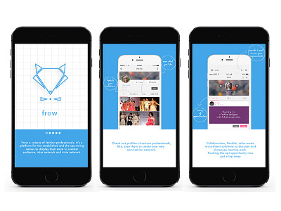 Frow App android app designer fashion introduction screen