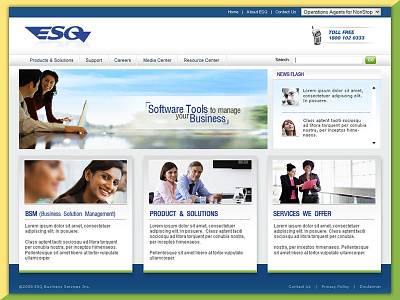 ESQ Website esq homepage ui ux design web design