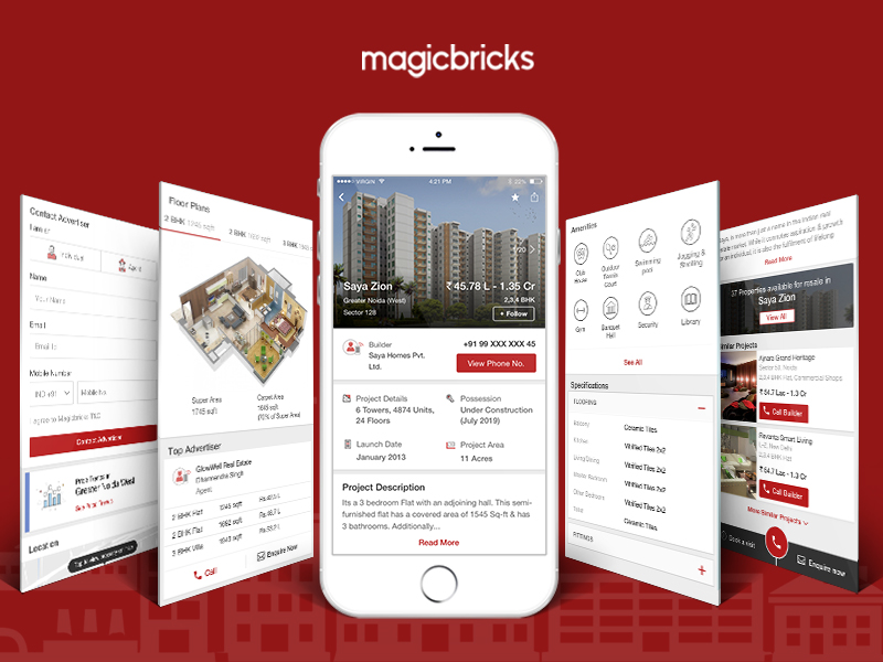 Magicbricks Project Detail Sceen By Alok Kumar For The Geek's Lab On ...