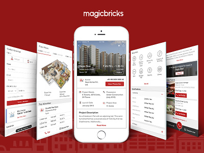 Magicbricks Project Detail Sceen app design estate ios iphone magicbricks real ui ux