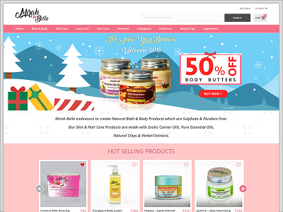 Mirah Belle Beauty Products beauty information architecture natural product ui design ux visual website