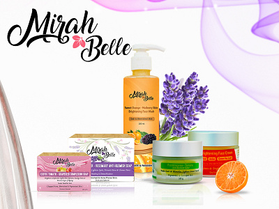 Mirah Belle logo & Product Packaging