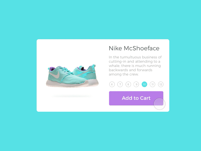 Cardy McCardface - Animation animated animation cards element gif loop nike running shoe shopping ui