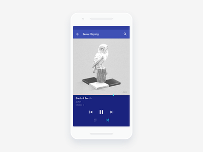 Now Playing 20syl android concept material minimal music nexus now playing ui