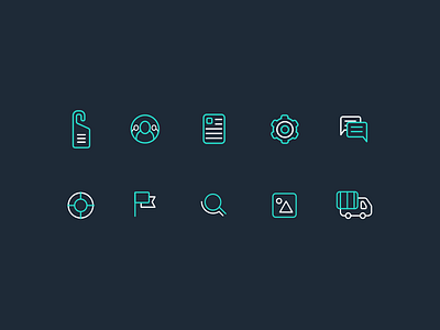 Hotel management icons by Nóra Mellényi on Dribbble