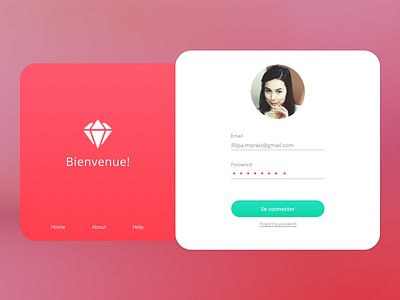 Simple login element about application diamond email forgot password help home sign up ui user ux