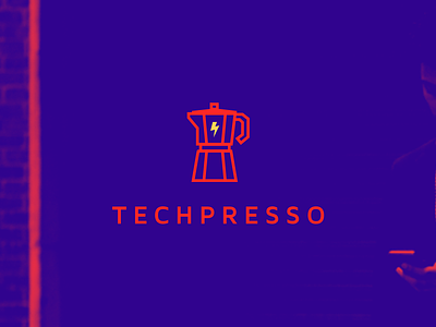 Logo branding coffee coffee maker icon logo machine pattern presso tech thunderbolt