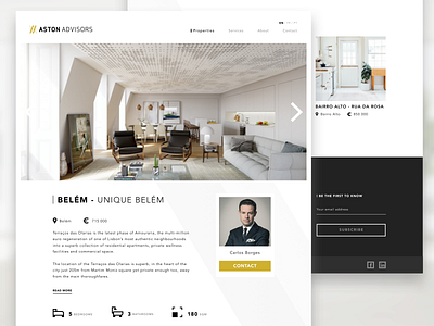Real Estate Re-Design flat icons property page realestate ui webpage website