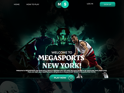 Megasports website UI design