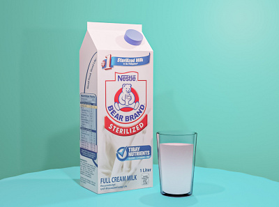 Milk Before Bed 3d 3ddesign 3dmodel blender mockup