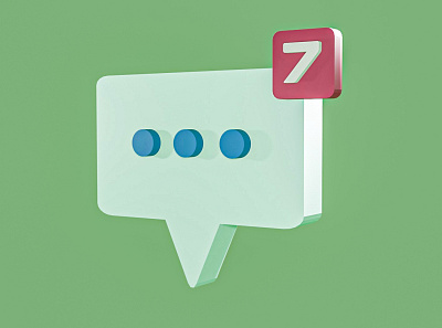 Messaging Icon 3d 3ddesign 3dicon 3dmodel icon