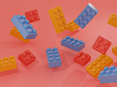 Lego Blocks 3d 3ddesign 3dmodel blender