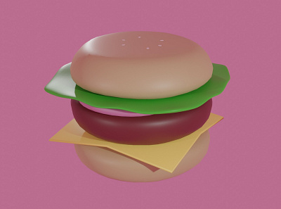 Burger 3d 3ddesign 3dmodel blender design