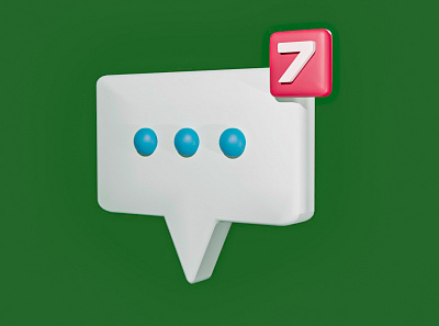 Messaging Icon Pop-Up 3d 3ddesign 3dmodel blender design lowpoly