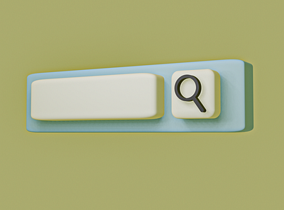 Searchbar Widget 3d 3ddesign 3dicon 3dmodel blender design icon lowpoly