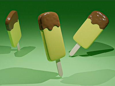 Avocado Ice Cream 3d 3ddesign 3dmodel blender design lowpoly