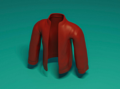 3D Faux Leather Jacket 3d 3ddesign 3dmodel blender design illustration lowpoly