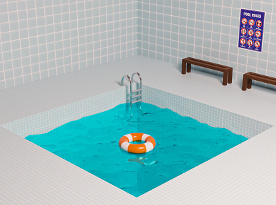 3D Pool Revised 3d 3ddesign 3dmodel blender design illustration lowpoly