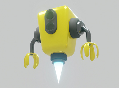 3D Reno Robot 3d 3ddesign 3dmodel blender design illustration lowpoly