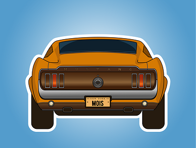 Car car design illustration musclecar mustang ride shelby sticker web wheels